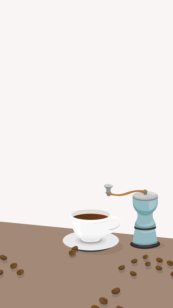 Coffee shop drink iPhone wallpaper editable design