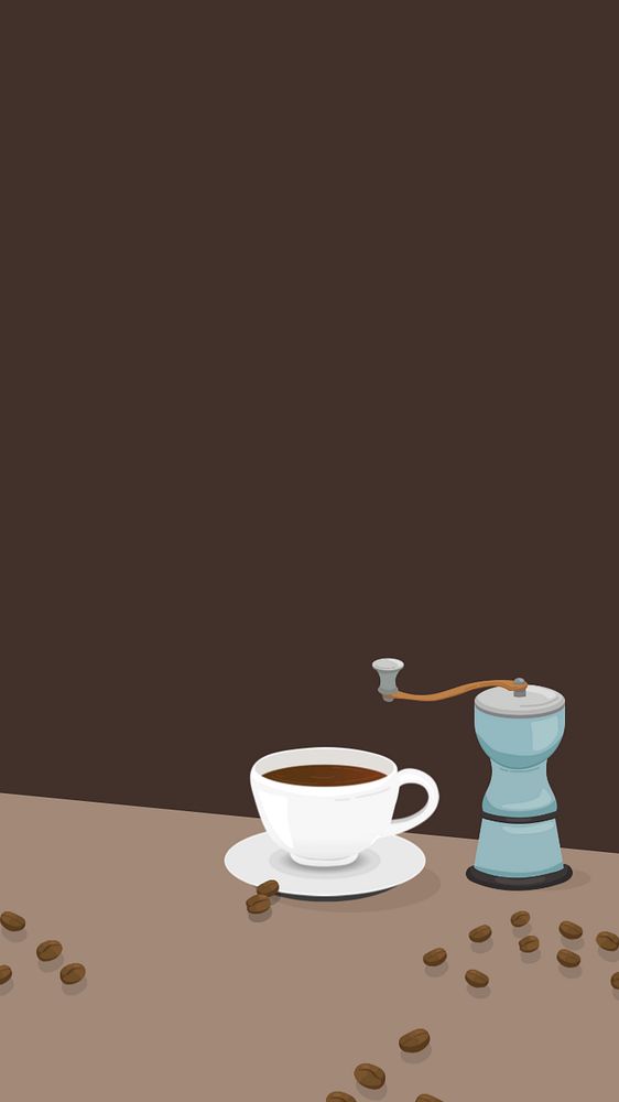 Coffee shop iPhone wallpaper editable design