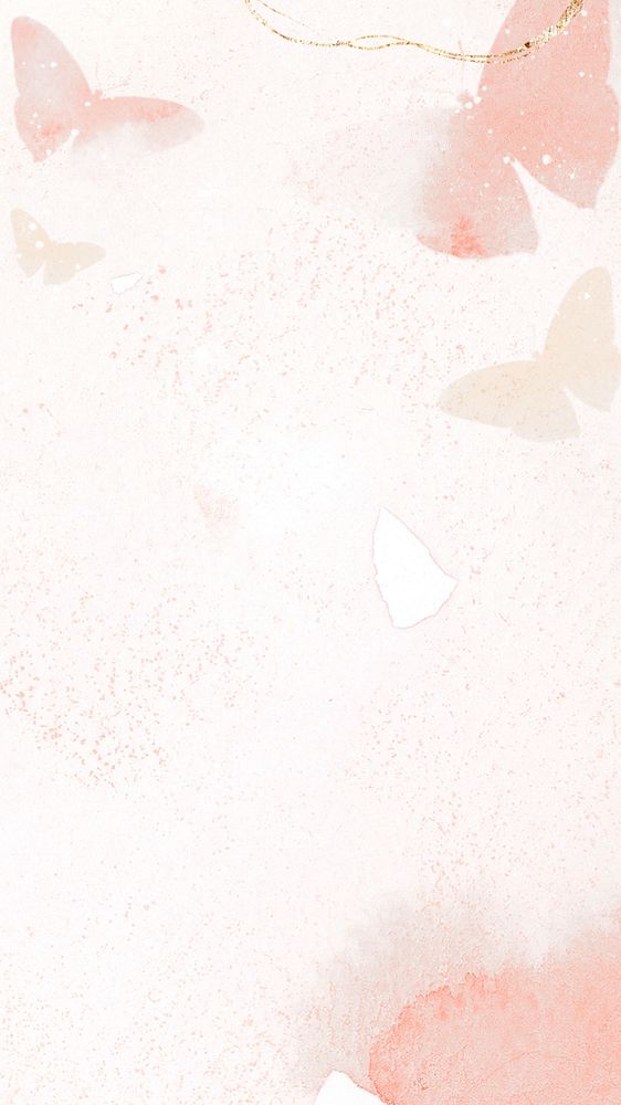 Pink butterfly, beautiful iPhone wallpaper, editable design