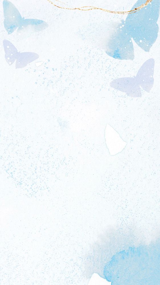 Blue butterfly, beautiful phone wallpaper, editable design