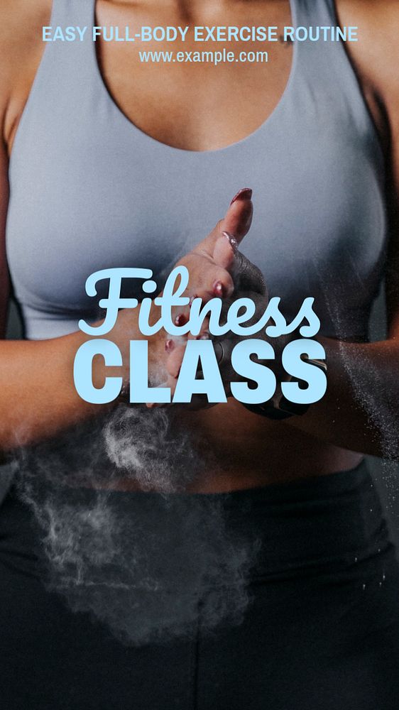 Fitness class Facebook story template, editable design