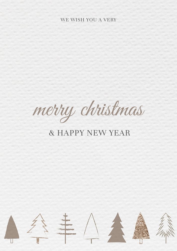 Merry Christmas poster template, editable design