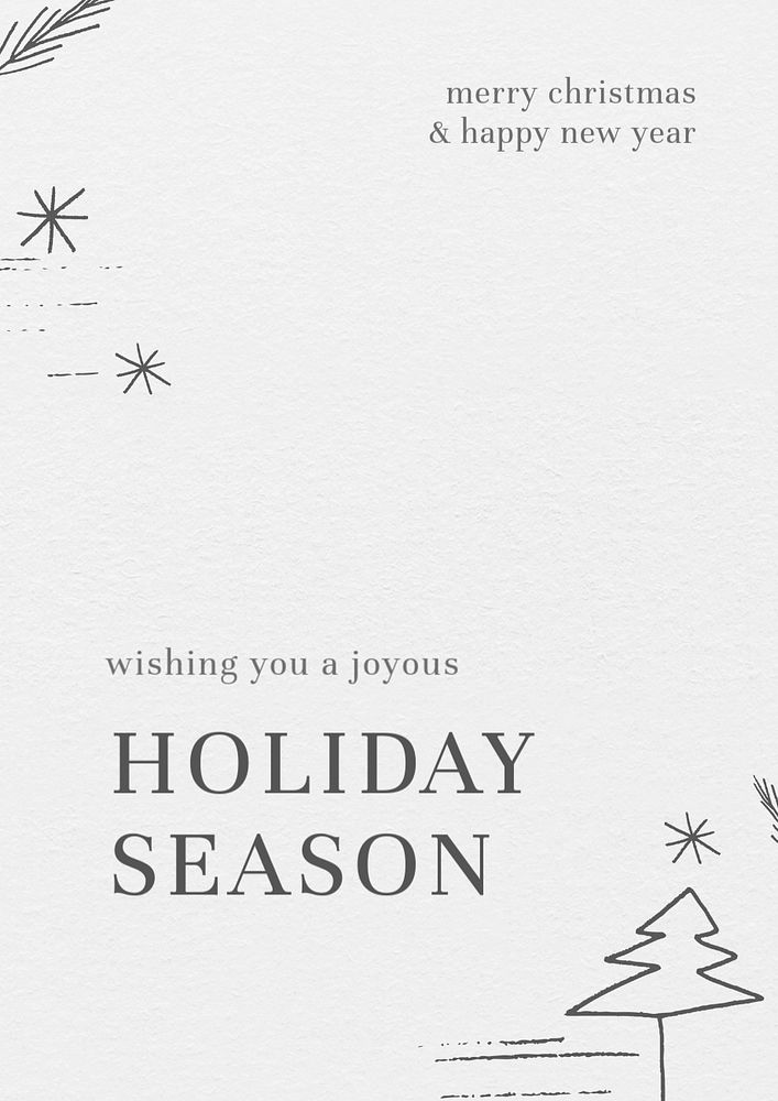 Christmas greeting poster template, editable design