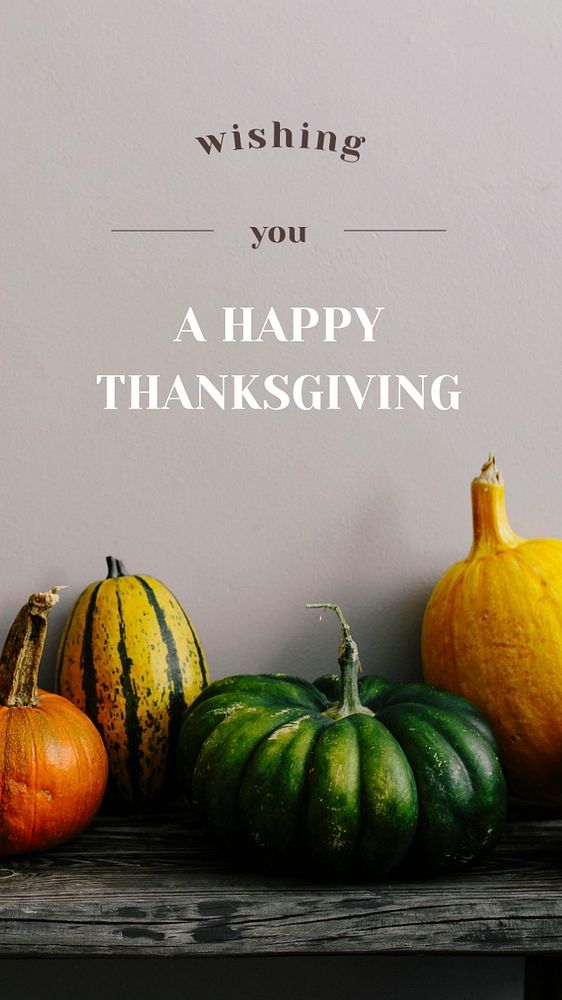 Thanksgiving greeting Facebook story template, editable design