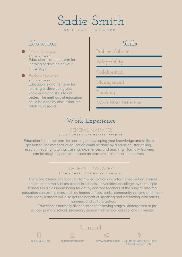 Creative resume editable template for job hunt