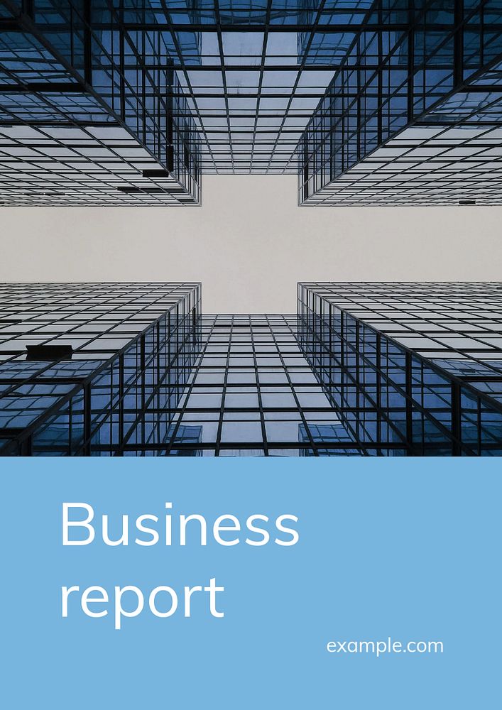 Business report poster template, editable text