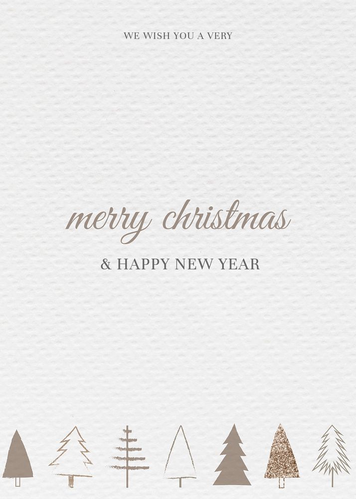 Merry Christmas card template, editable design