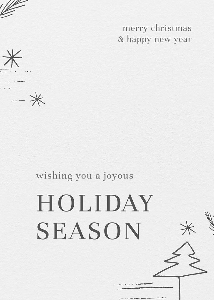 Christmas greeting card template, editable design