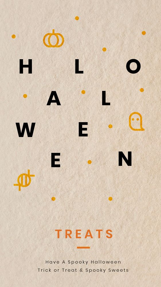 Cute halloween Instagram story template, editable design