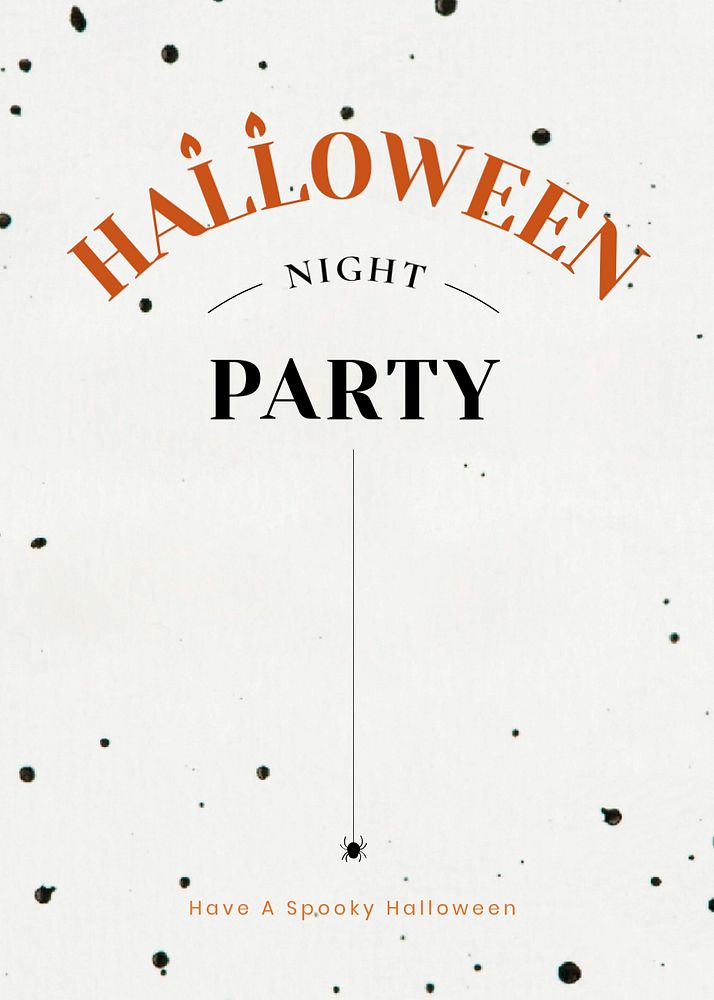 Halloween invitation card template, editable design