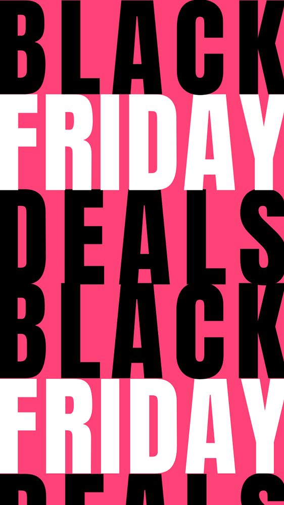 Black Friday instagram story template, pink design, editable text