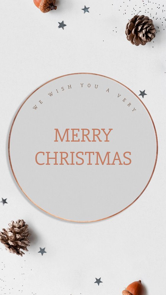 Christmas greeting Facebook story template, editable design