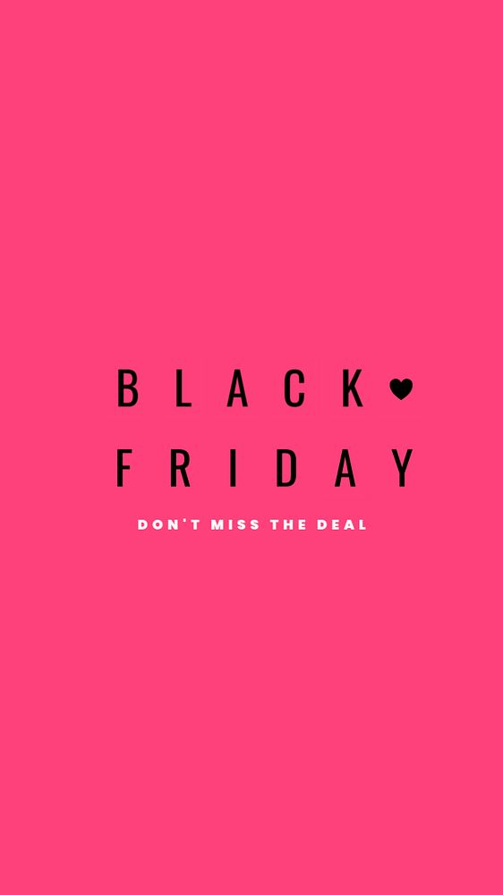 Black Friday instagram story template, pink design, editable text