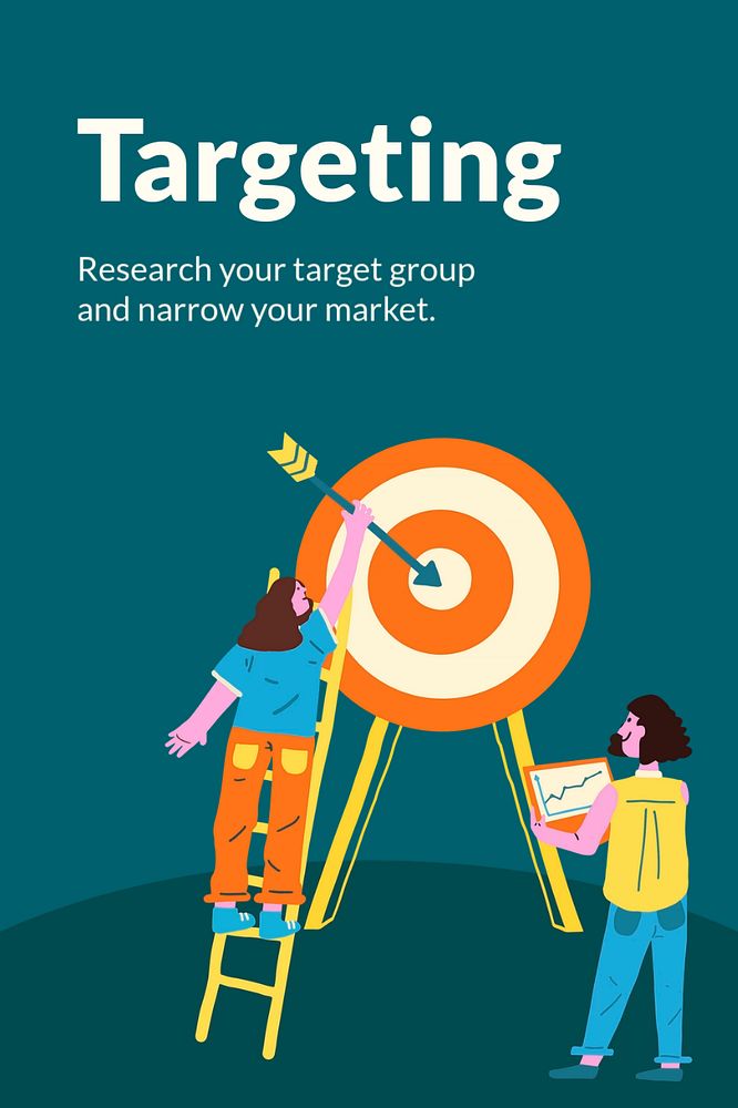 Target market pinterest pin template, editable design