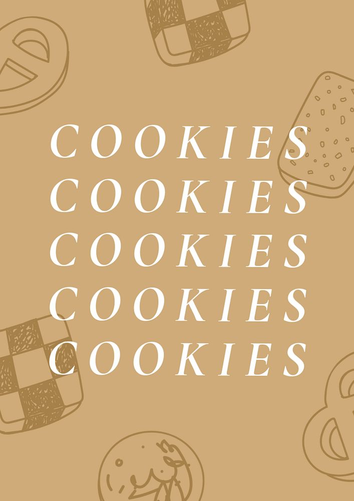 Cookies aesthetic editable poster template