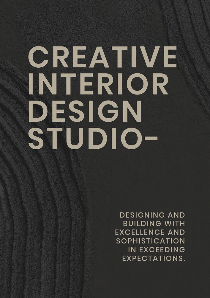 Creative studio poster template, editable text