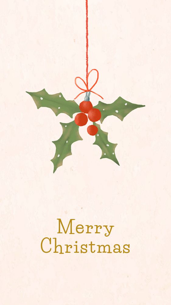 Merry Christmas Facebook story template, festive editable design