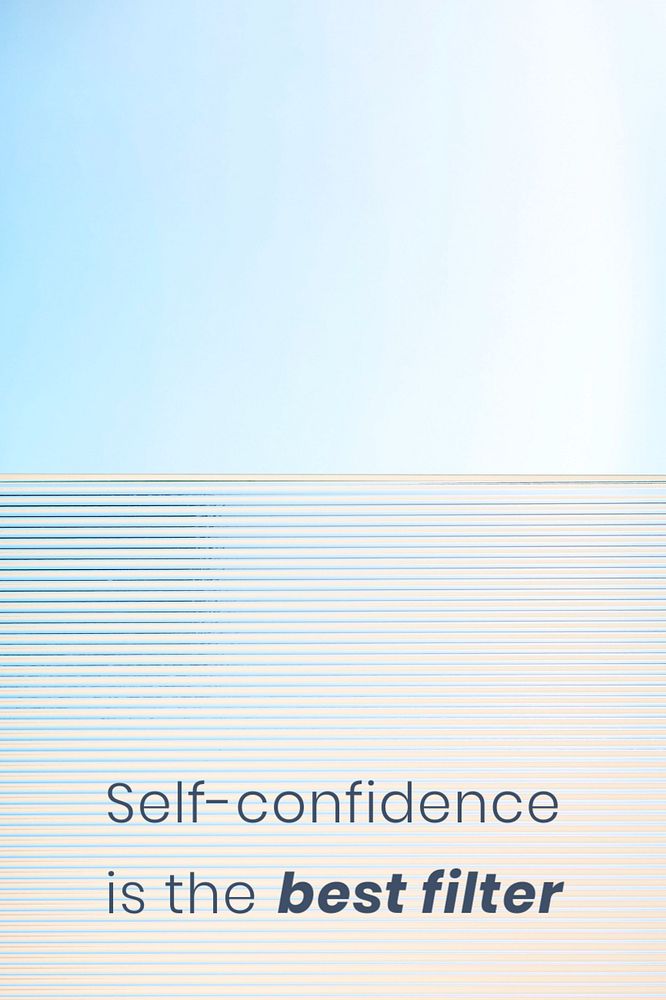 Confidence quote Pinterest pin template, editable patterned glass texture design