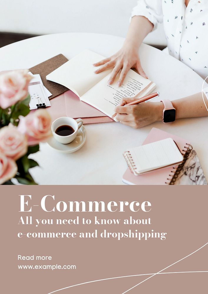 E-commerce  poster template, editable design