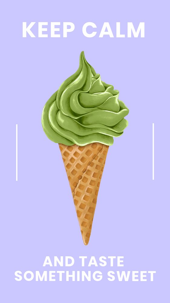 Soft serve mobile wallpaper template, ice-cream background