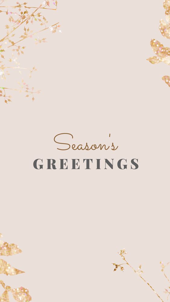 Season's greeting Facebook story template,  editable design