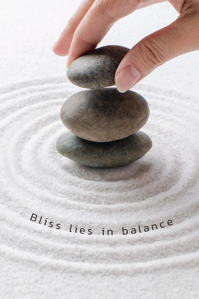 Find balance Pinterest pin template, editable design