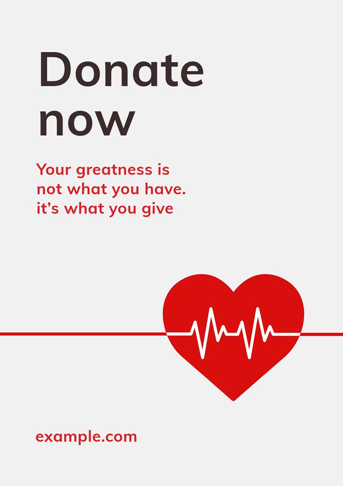 Donate now campaign poster template, editable healthcare design