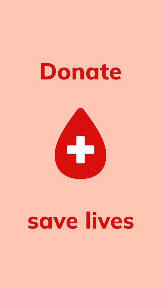 Donate blood Facebook story template, editable healthcare design