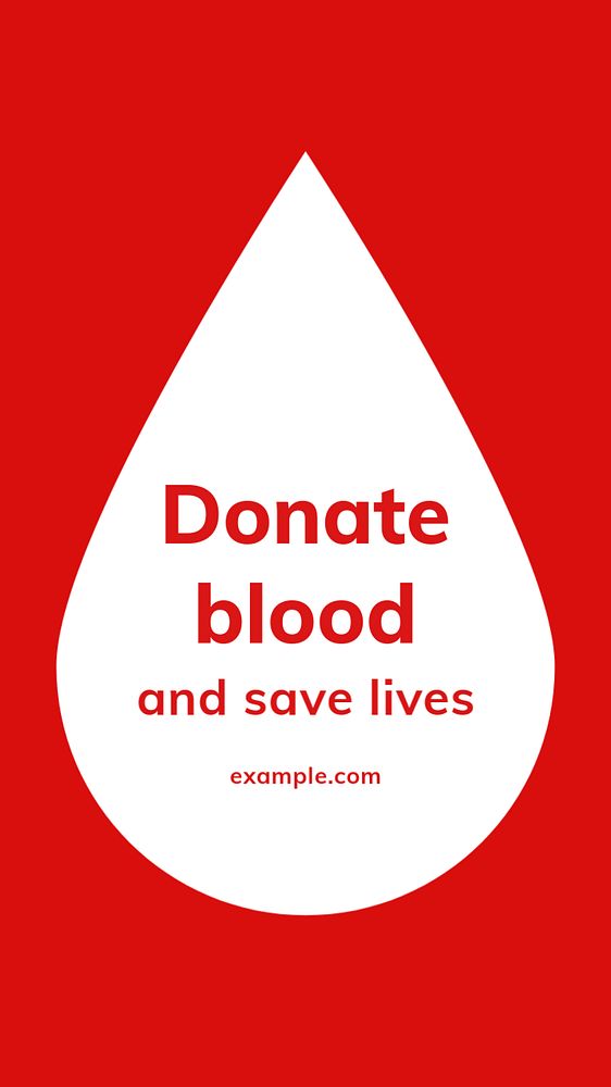 Donate blood Facebook story template, editable healthcare design