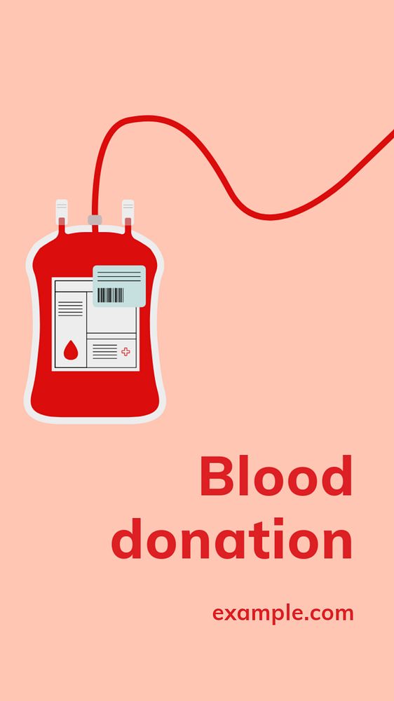 Blood donation Facebook story template, editable healthcare design