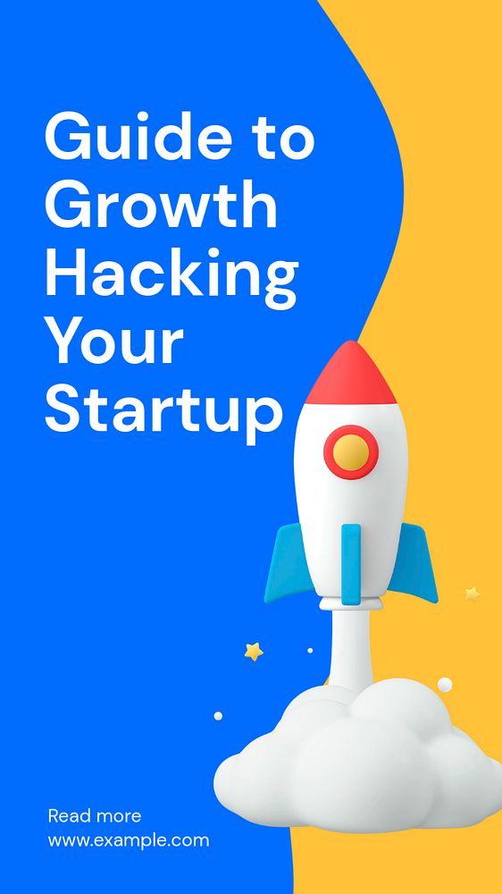 Growth hacking Facebook story template, editable business design