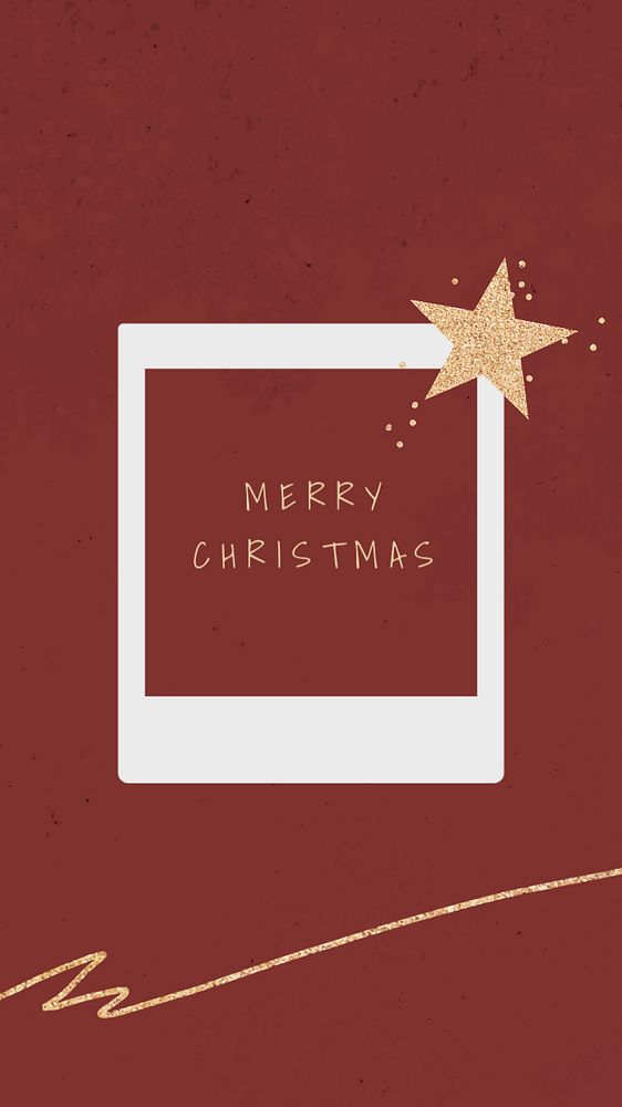 Merry Christmas Facebook story template, editable text