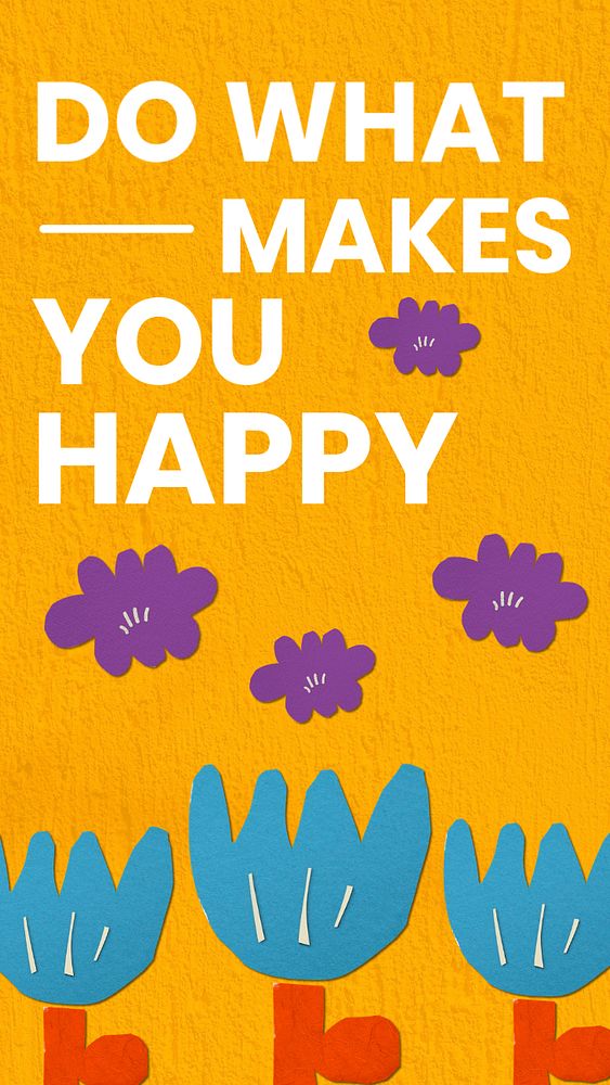 Happiness quote Facebook story templates, editable design