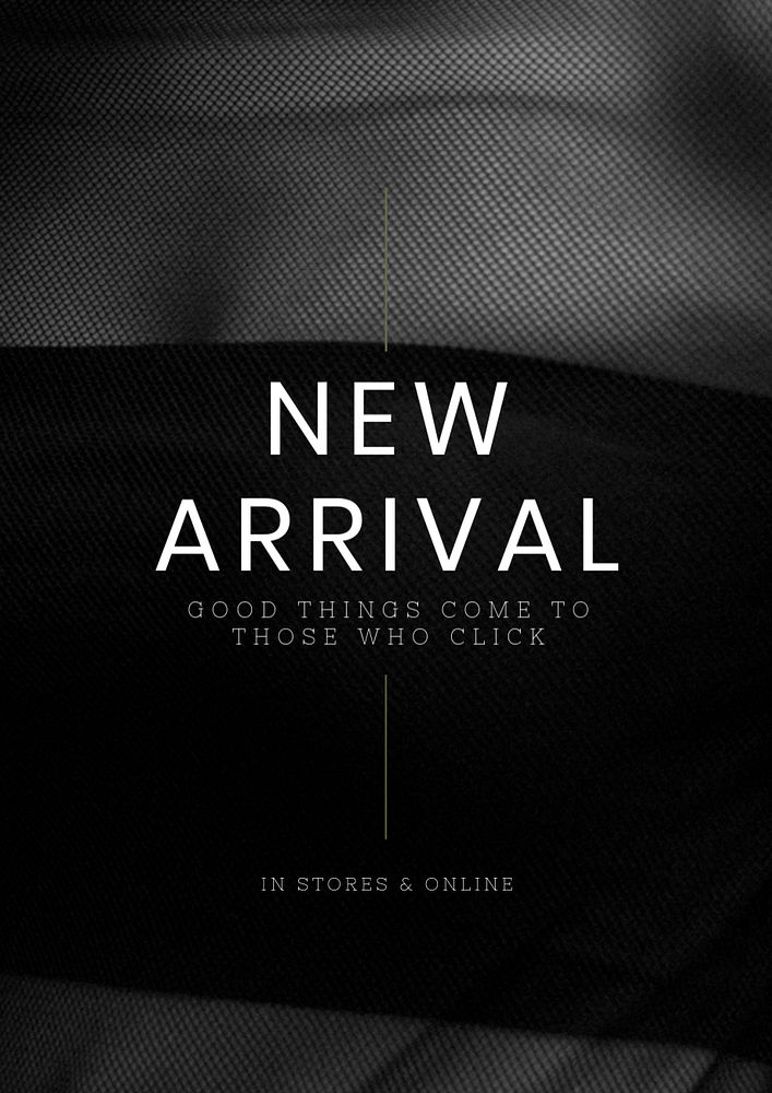 New arrival poster template, editable text