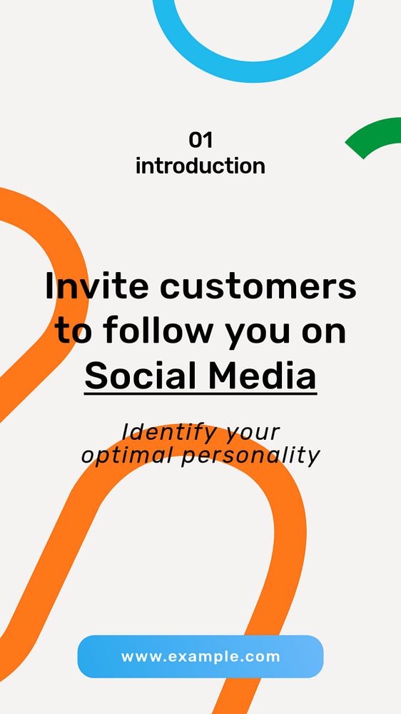 Editable squiggle Instagram story template, abstract marketing design