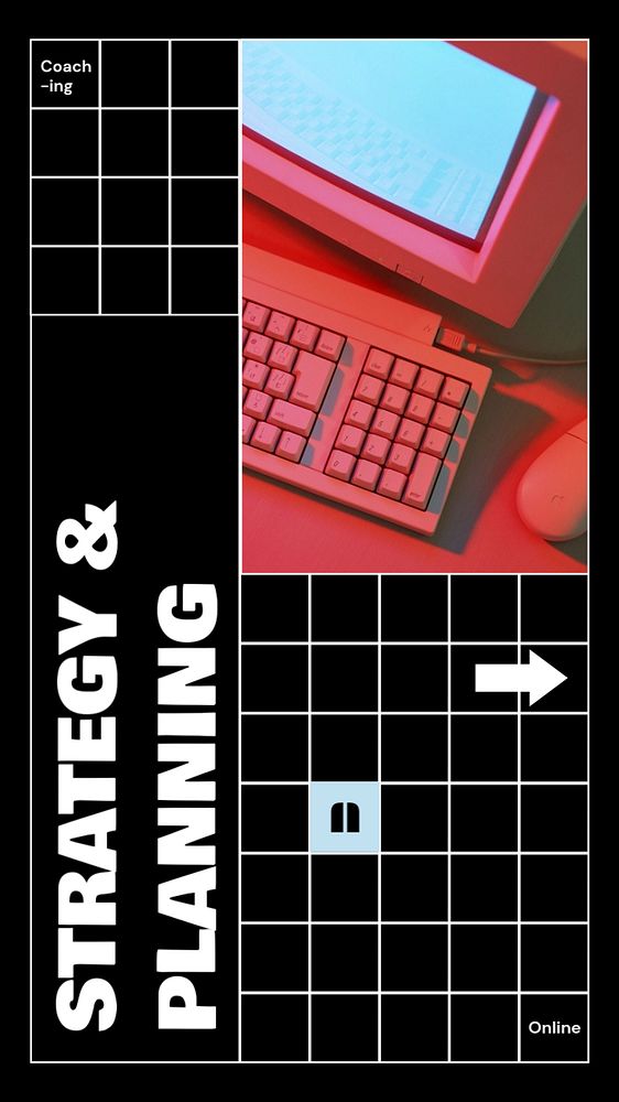 Strategy & planning  Instagram story template, editable design for social media