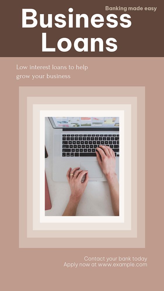 Business loans Instagram story template, editable design