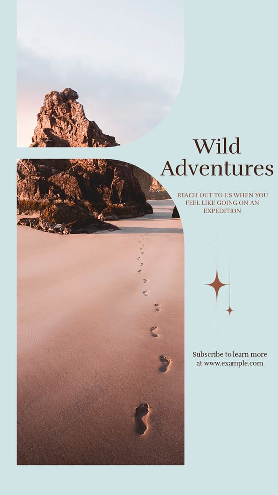 Adventure travel Instagram story template, editable design