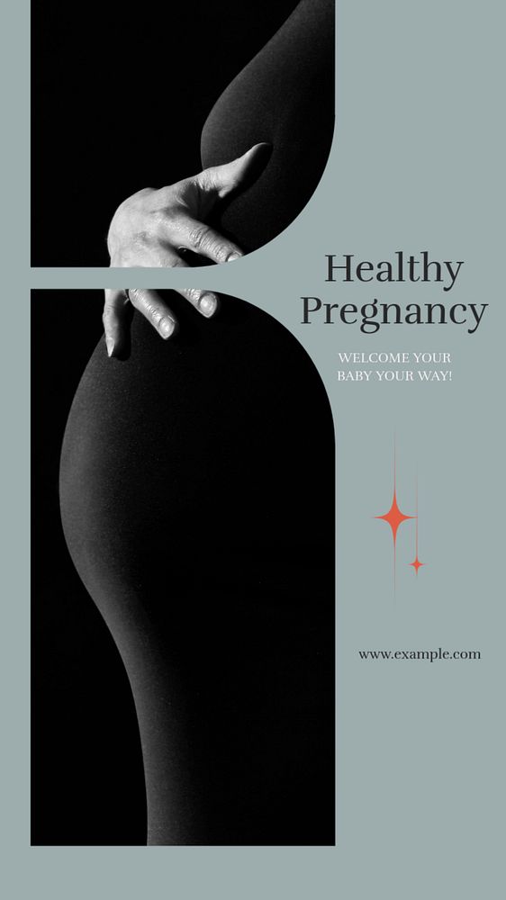 Pregnancy clinic Instagram story template, editable design