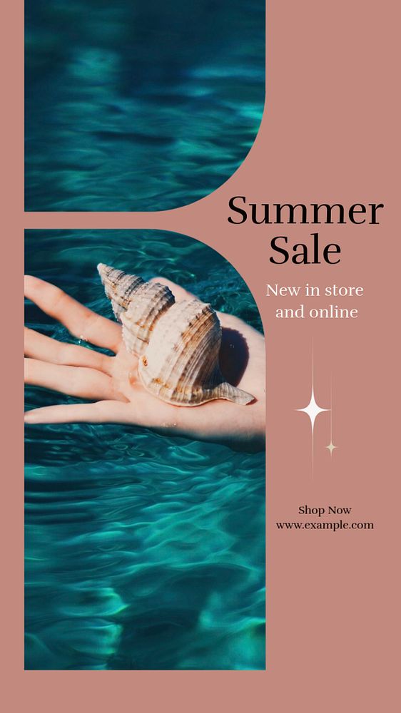 Summer sale Instagram story template, editable design