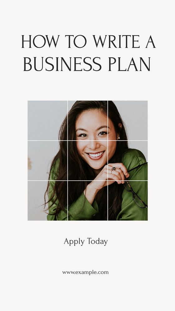 Business plan Instagram story template, editable design