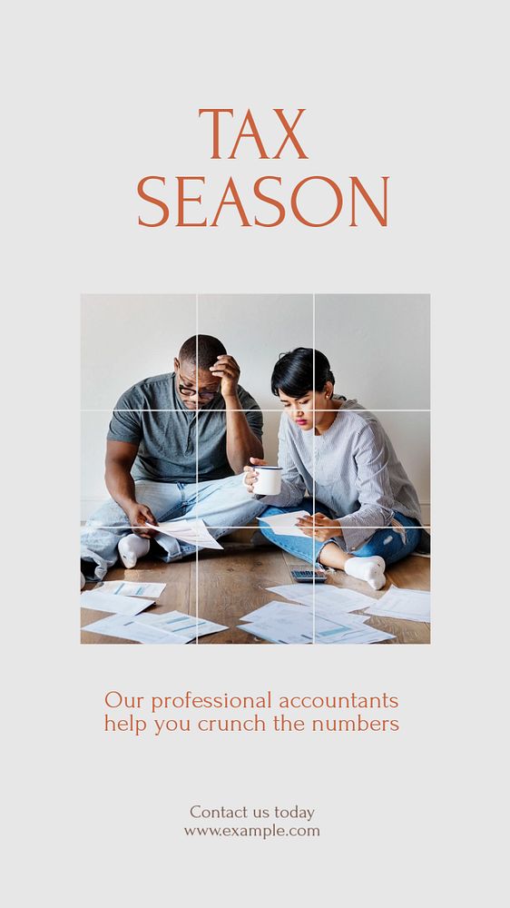 Tax season Instagram story template, editable design