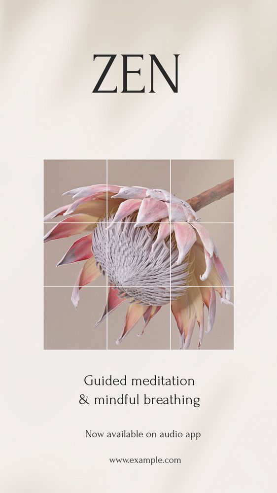 Zen meditation Instagram story template, editable design