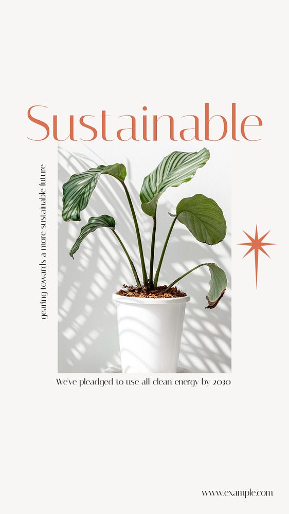 Sustainable future Instagram story template, editable design