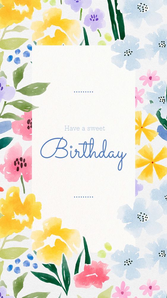 Birthday wish Instagram story template, editable design