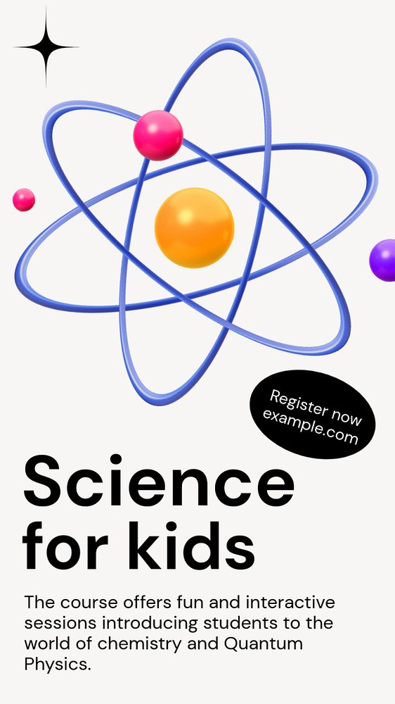 Science session Pinterest pin template, editable business design