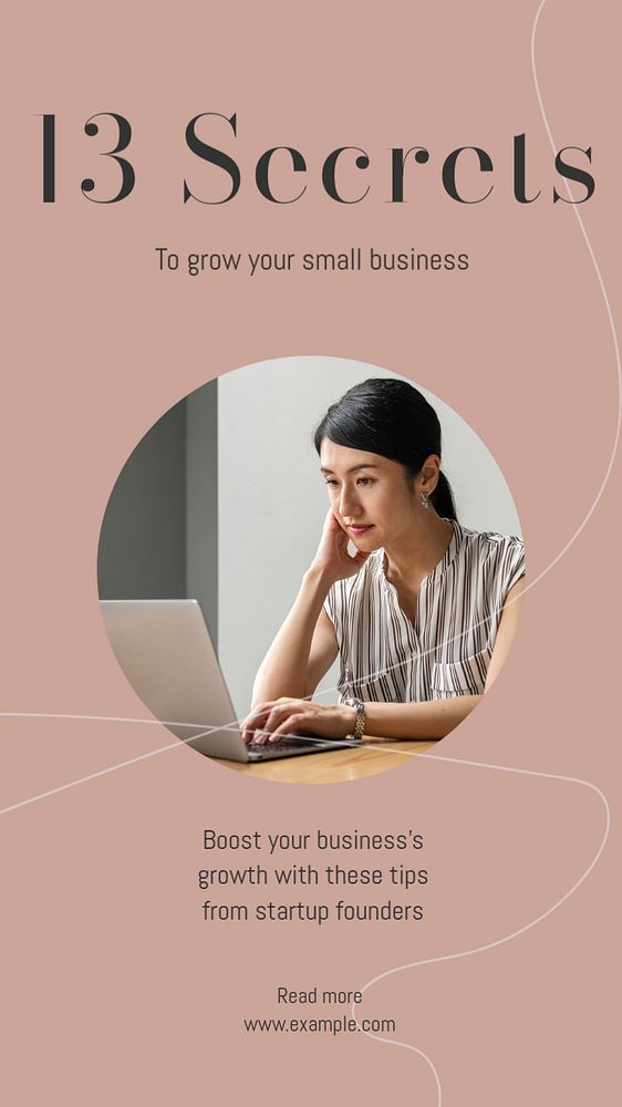 Grow small business Instagram story template, editable design