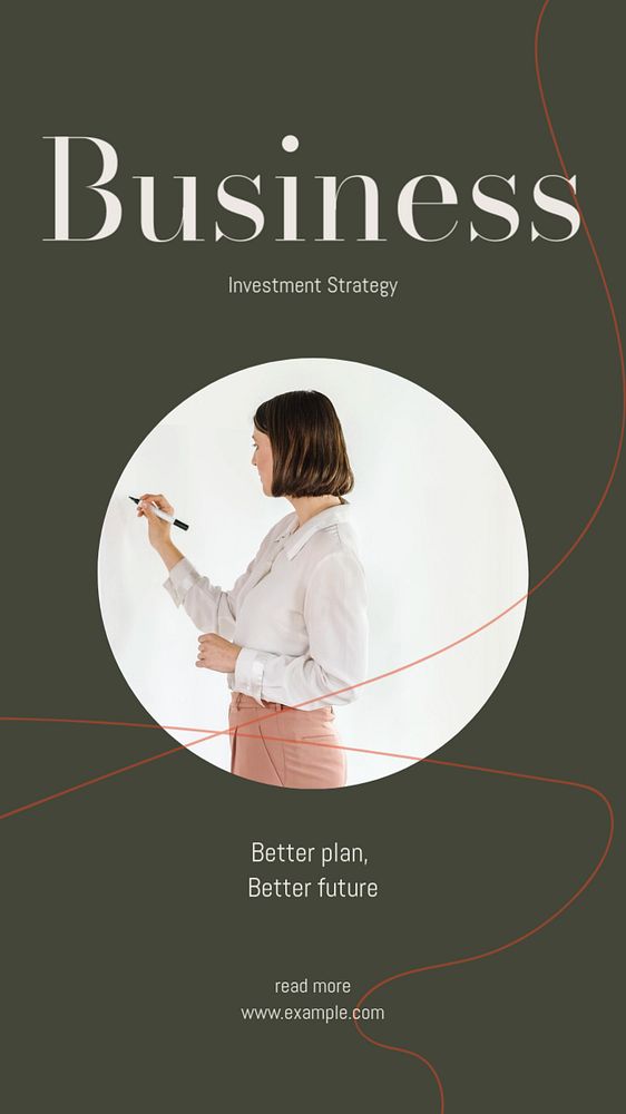 Investment strategy Instagram post template, editable design