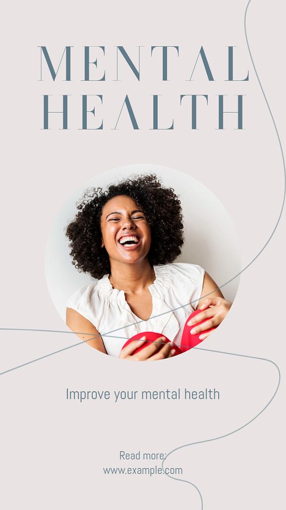 Mental health Instagram story template, editable design