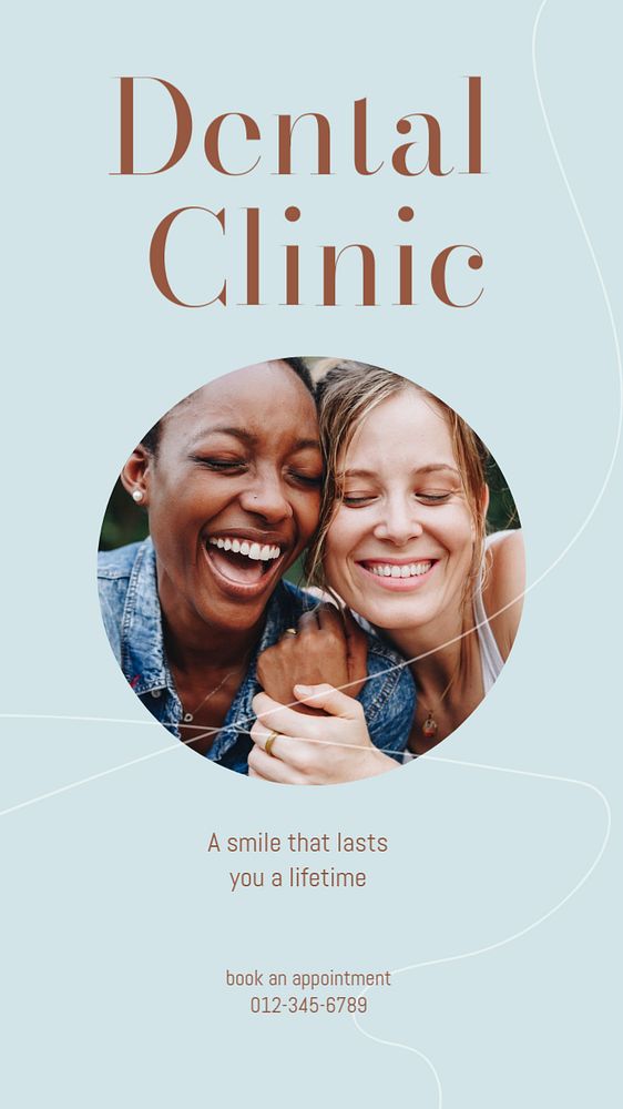 Dental clinic Instagram story template, editable design